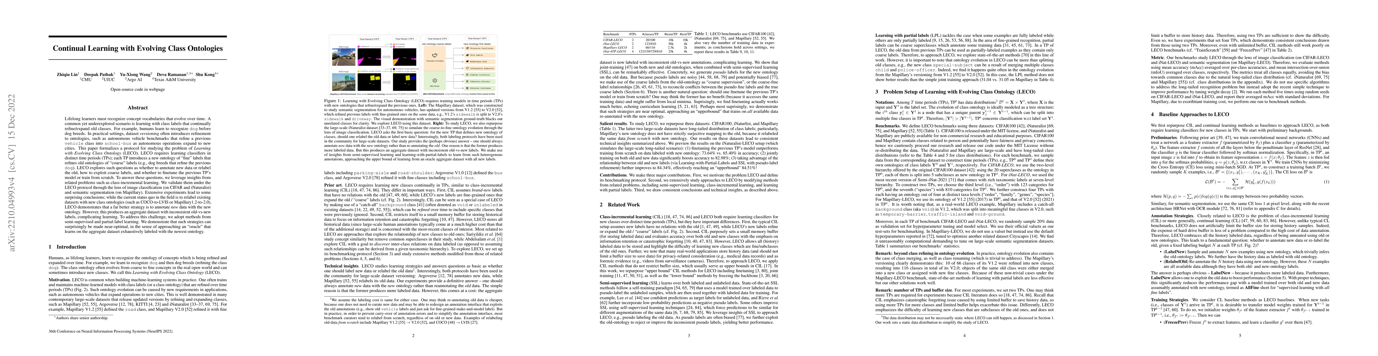 Thumbnail for Continual Learning with Evolving Class Ontologies