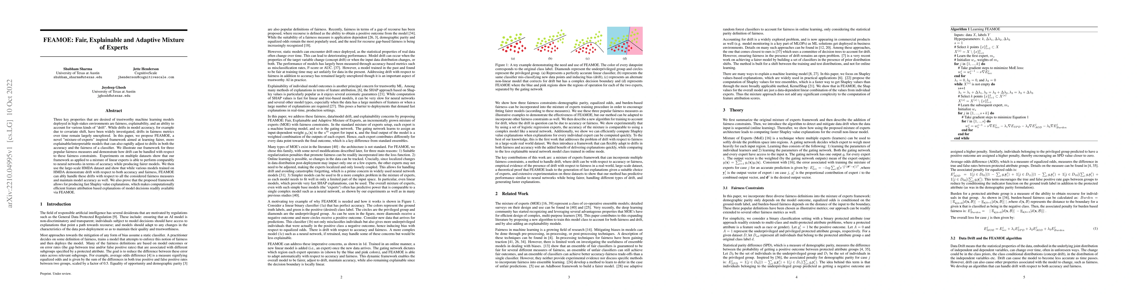 Thumbnail for FEAMOE: Fair, Explainable and Adaptive Mixture of Experts