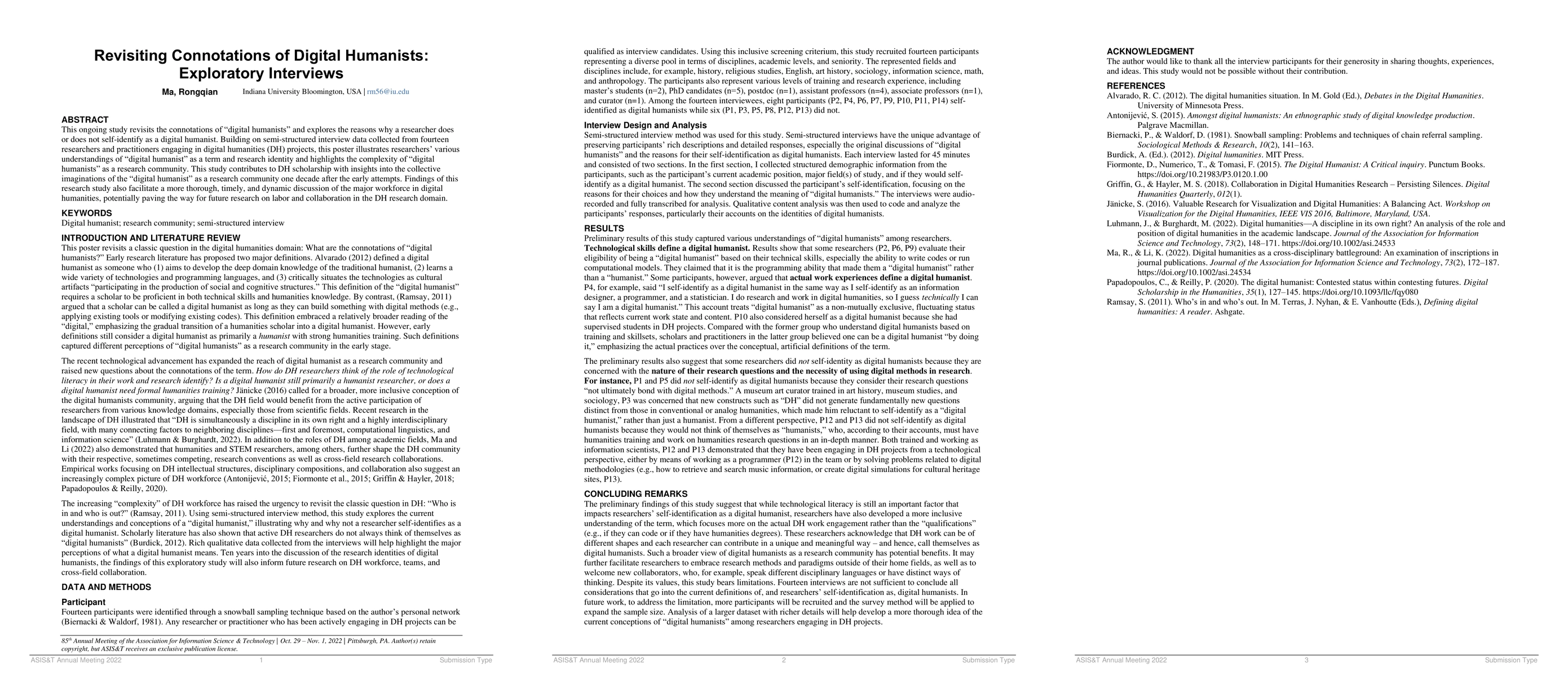 Thumbnail for Revisiting Connotations of Digital Humanists: Exploratory Interviews