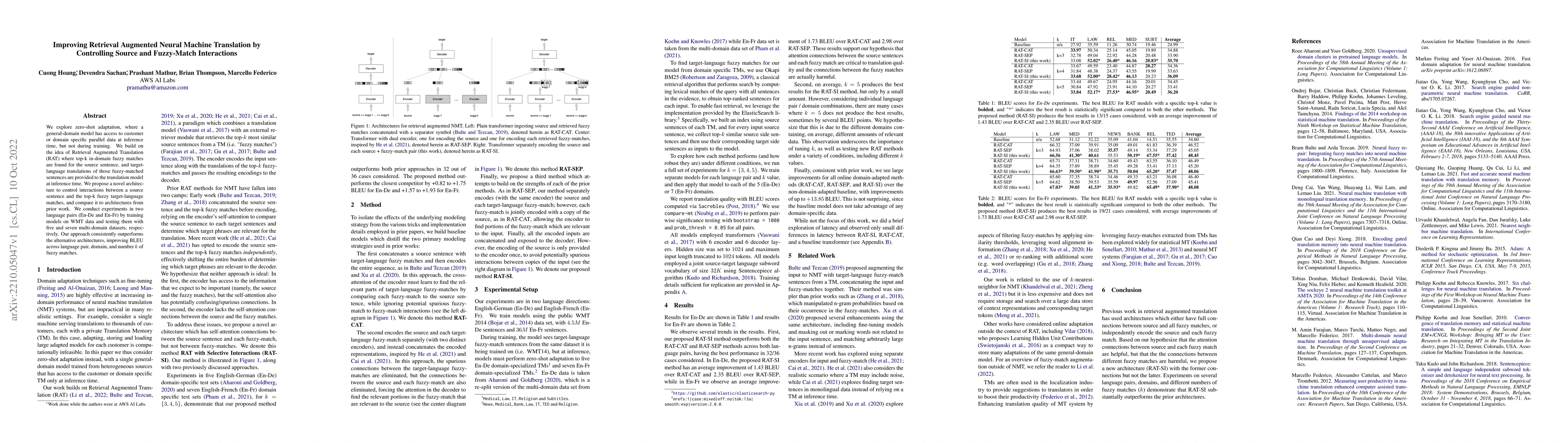 Thumbnail for Improving Retrieval Augmented Neural Machine Translation by Controlling
  Source and Fuzzy-Match Interactions