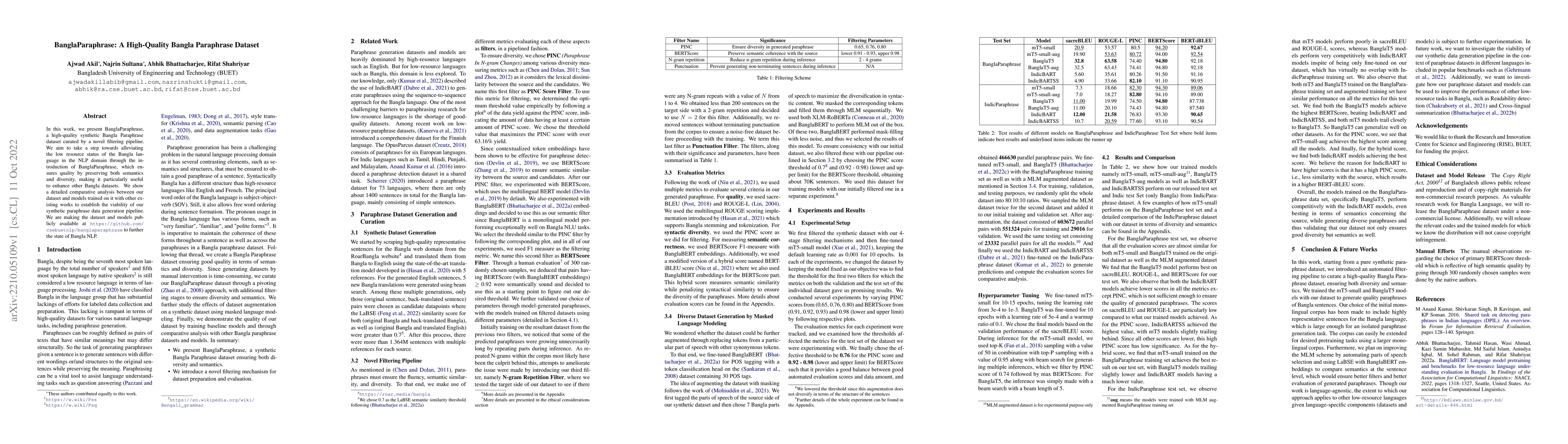 Thumbnail for BanglaParaphrase: A High-Quality Bangla Paraphrase Dataset