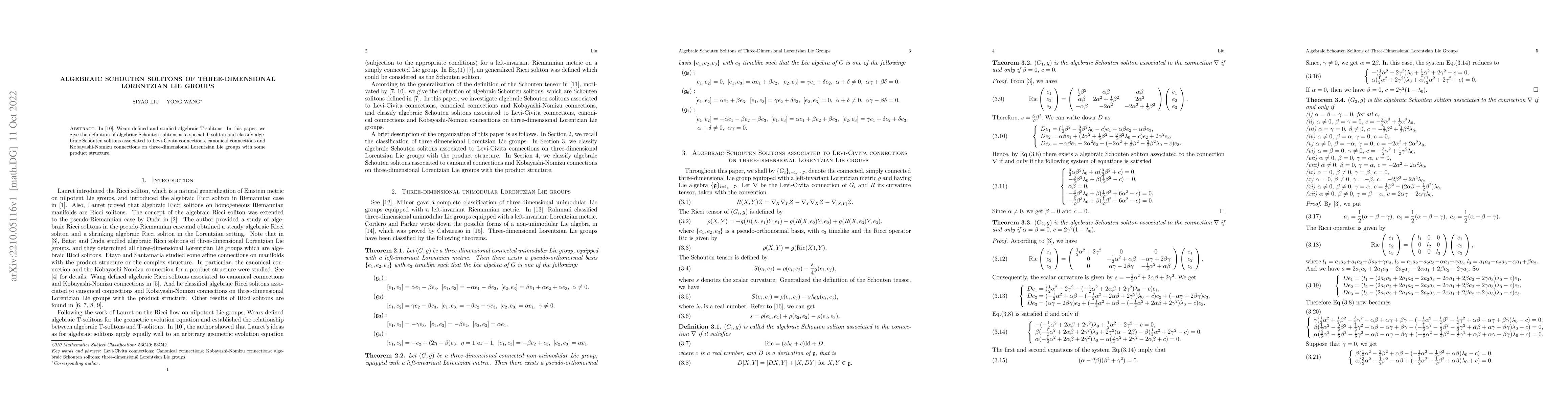 Thumbnail for Algebraic Schouten Solitons of Three-Dimensional Lorentzian Lie Groups