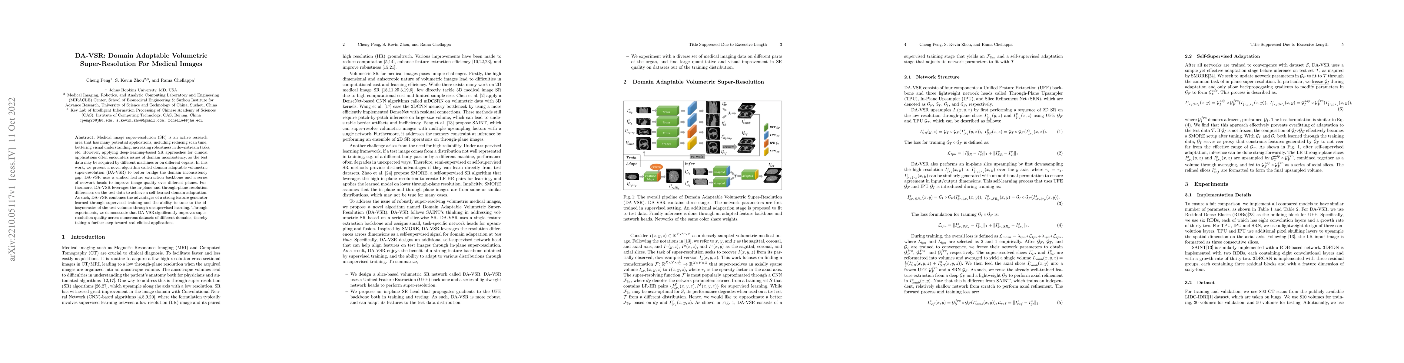 Thumbnail for DA-VSR: Domain Adaptable Volumetric Super-Resolution For Medical Images