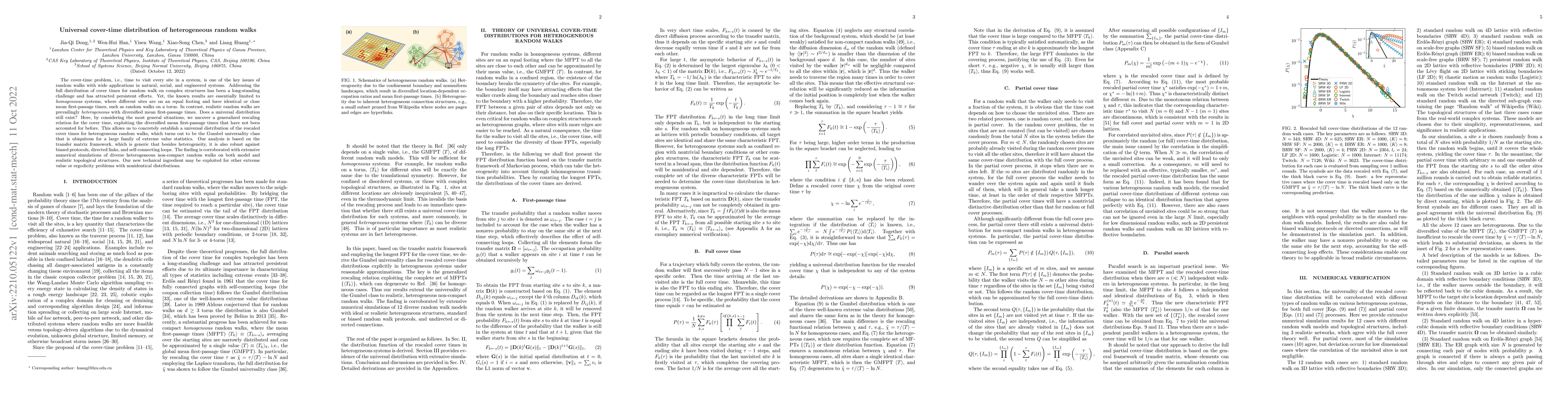 Thumbnail for Universal cover-time distribution of heterogeneous random walks