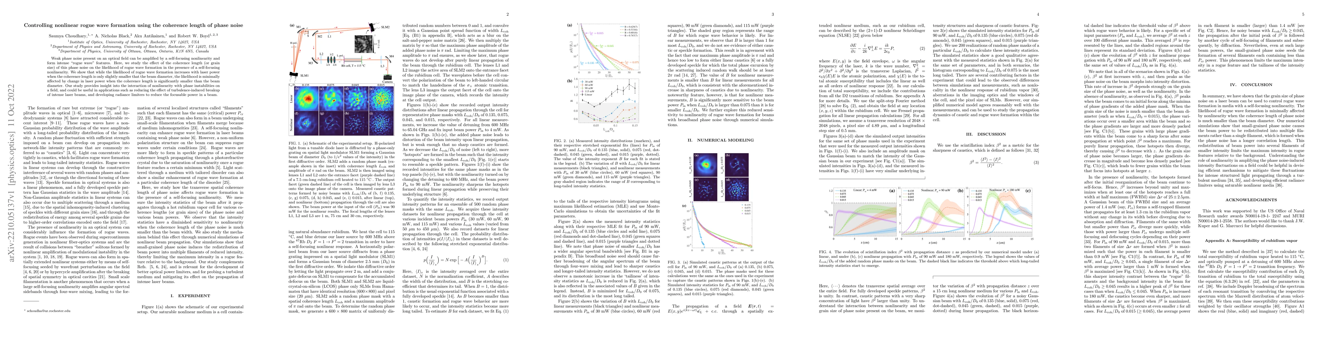 Thumbnail for Controlling nonlinear rogue wave formation using the coherence length of
  phase noise