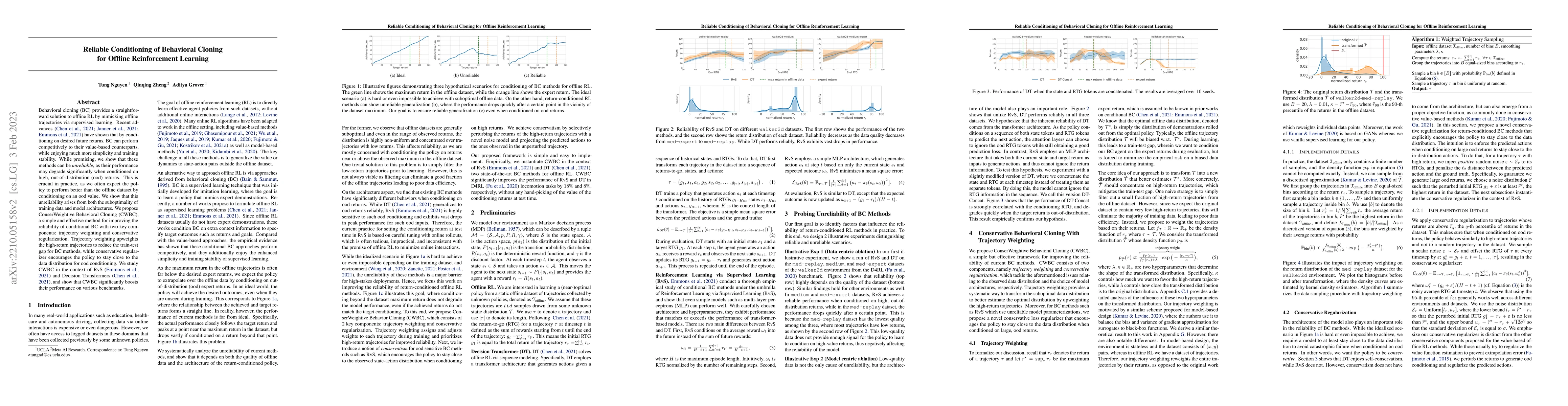 Thumbnail for Reliable Conditioning of Behavioral Cloning for Offline Reinforcement
  Learning