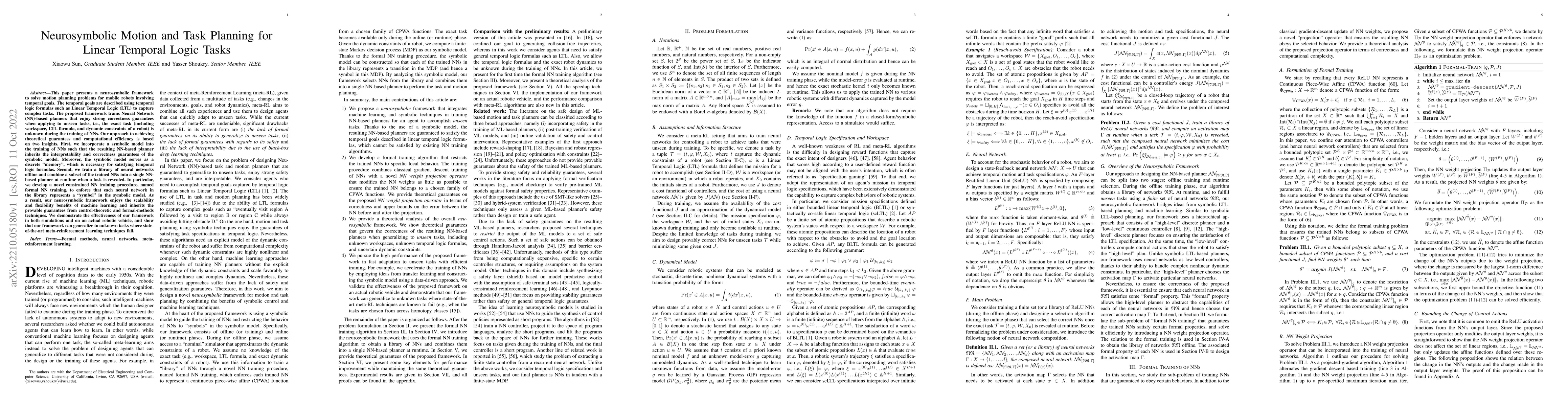 Thumbnail for Neurosymbolic Motion and Task Planning for Linear Temporal Logic Tasks