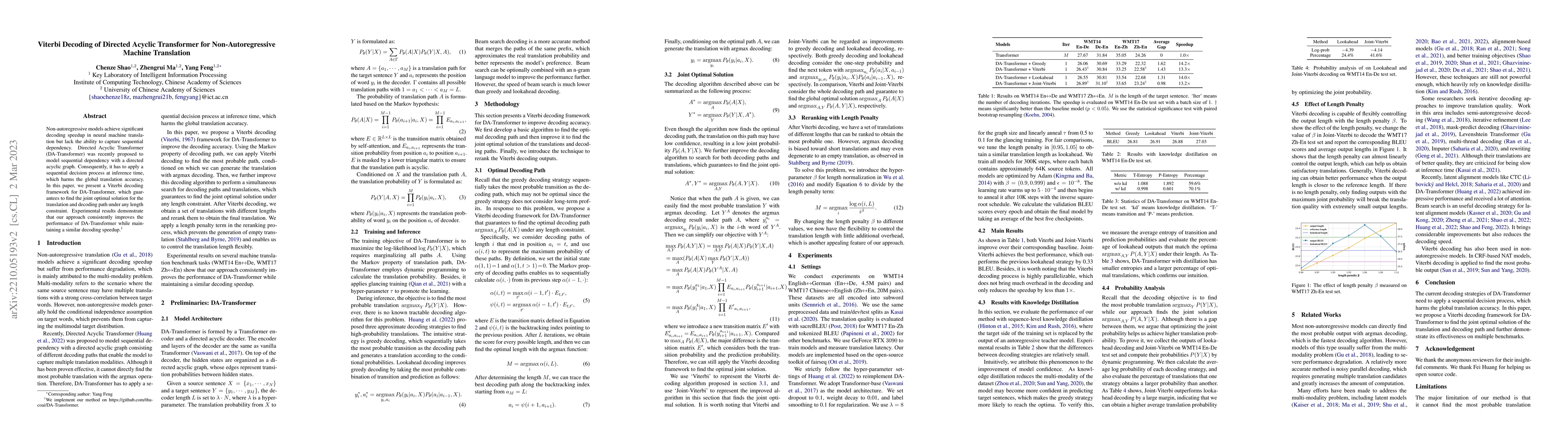 Thumbnail for Viterbi Decoding of Directed Acyclic Transformer for Non-Autoregressive
  Machine Translation