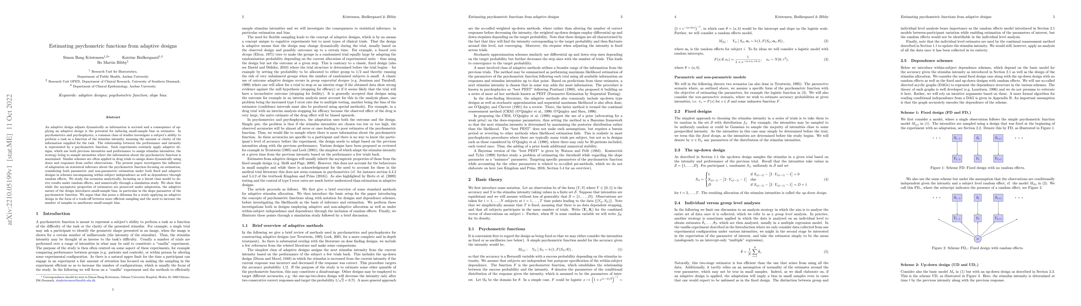 Thumbnail for Estimating psychometric functions from adaptive designs