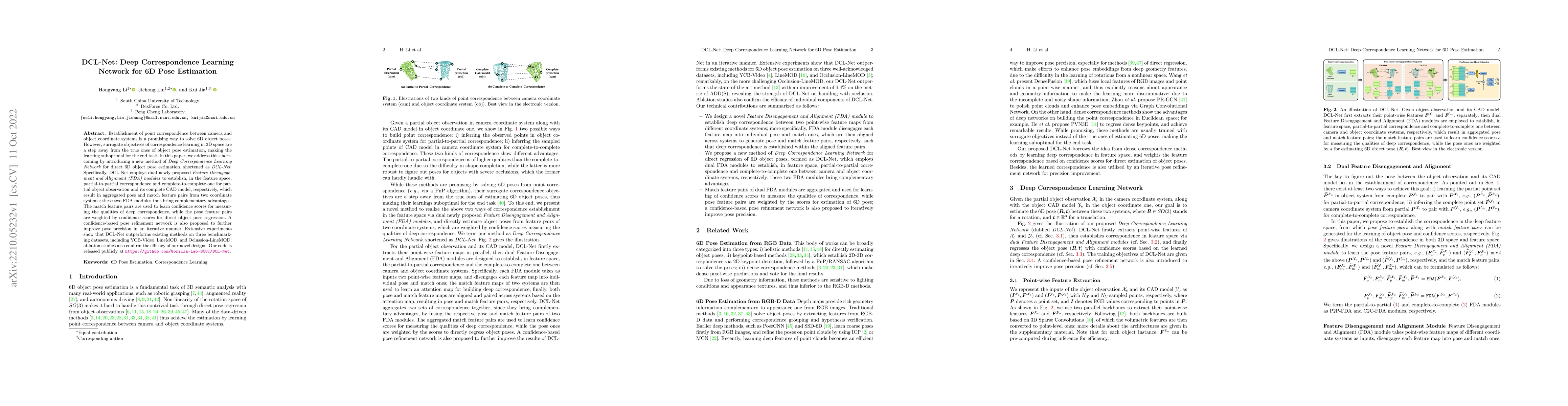 Thumbnail for DCL-Net: Deep Correspondence Learning Network for 6D Pose Estimation