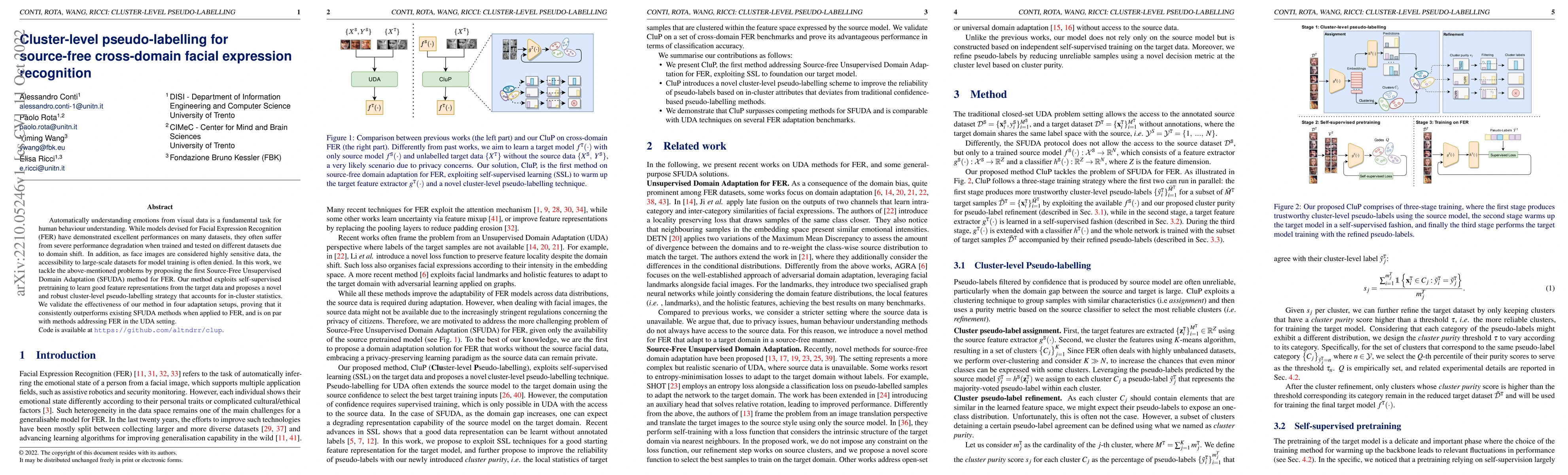 Thumbnail for Cluster-level pseudo-labelling for source-free cross-domain facial
  expression recognition