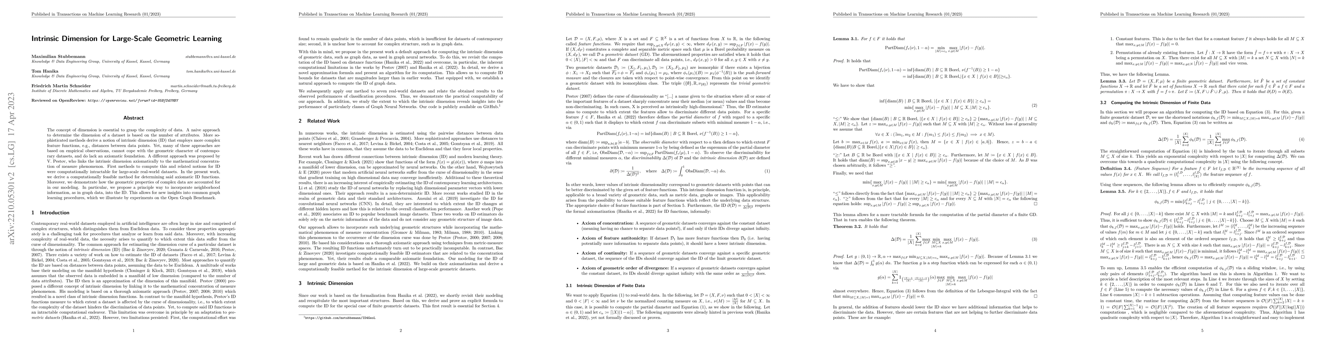 Thumbnail for Intrinsic Dimension for Large-Scale Geometric Learning