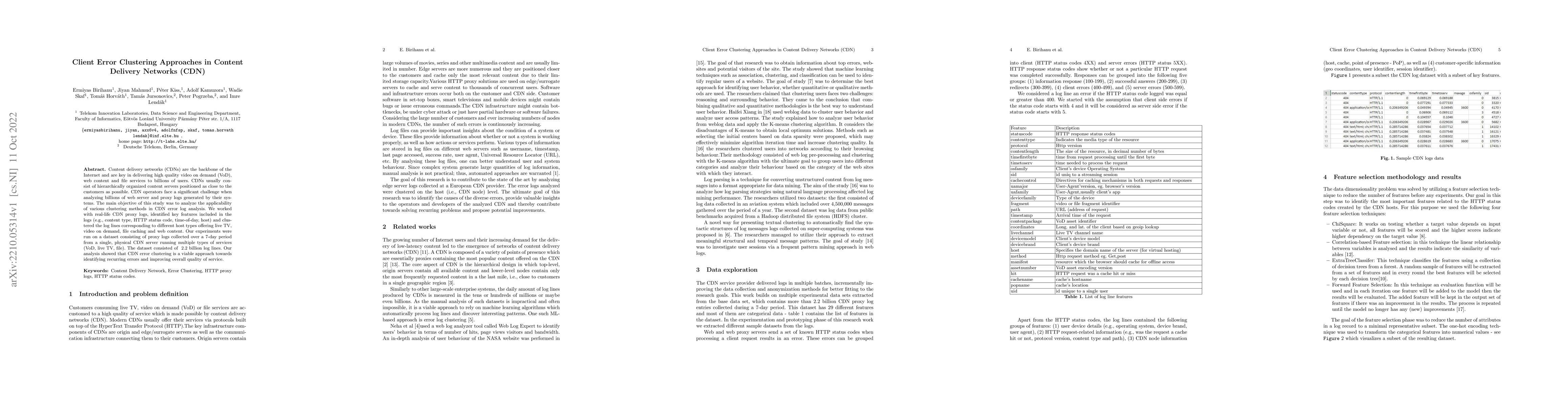 Thumbnail for Client Error Clustering Approaches in Content Delivery Networks (CDN)