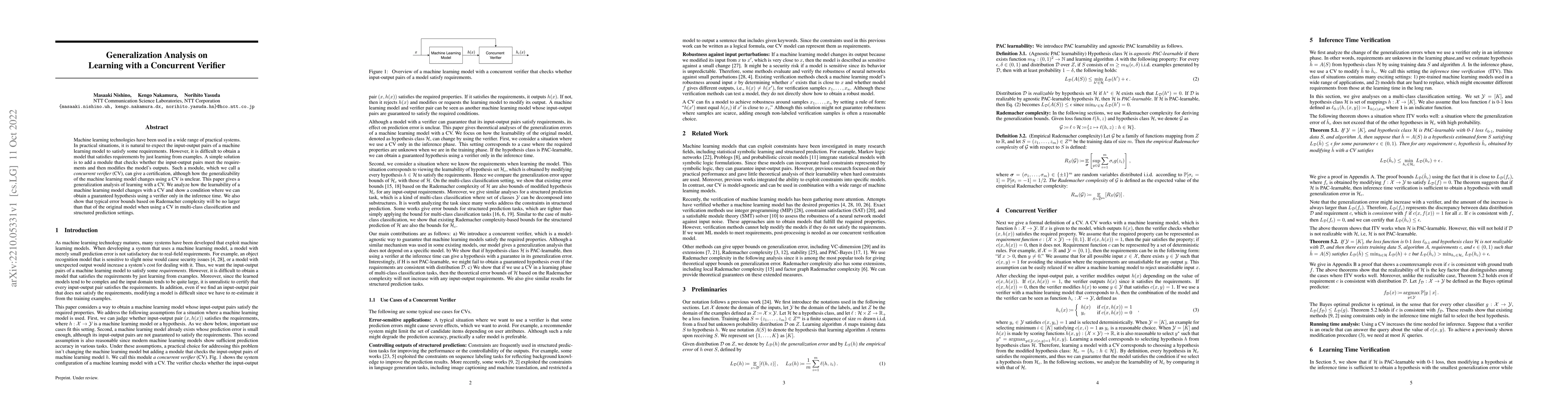 Thumbnail for Generalization Analysis on Learning with a Concurrent Verifier