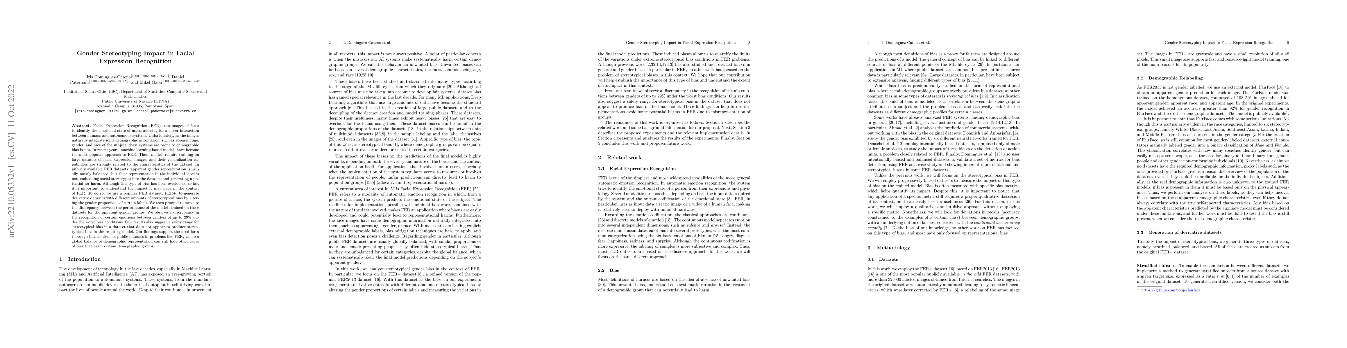 Thumbnail for Gender Stereotyping Impact in Facial Expression Recognition