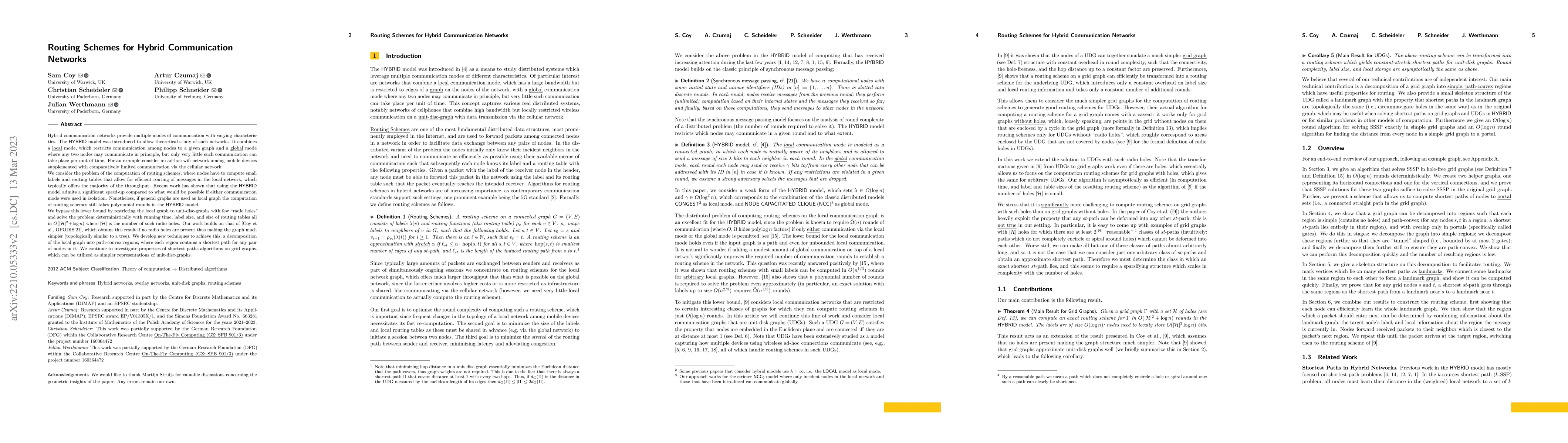 Thumbnail for Routing Schemes for Hybrid Communication Networks