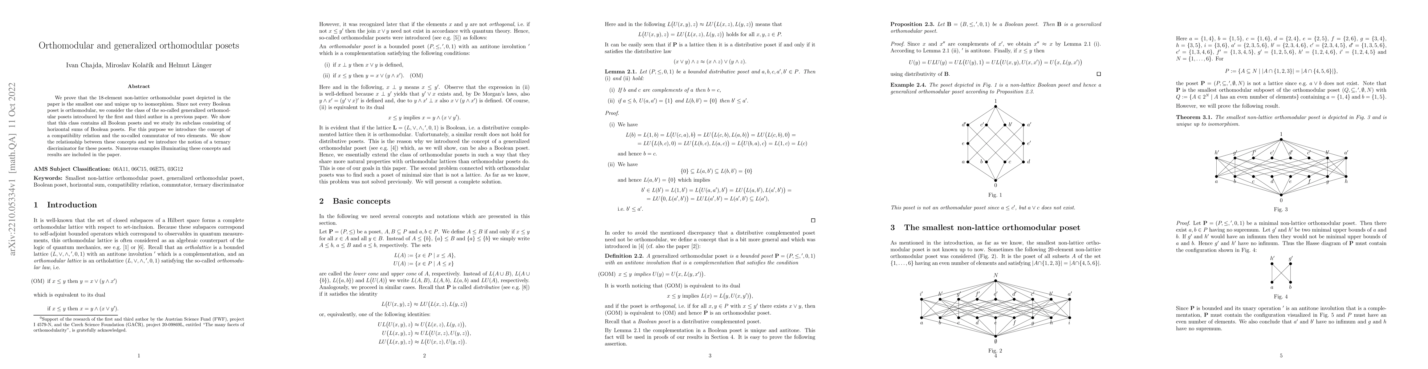 Thumbnail for Orthomodular and generalized orthomodular posets