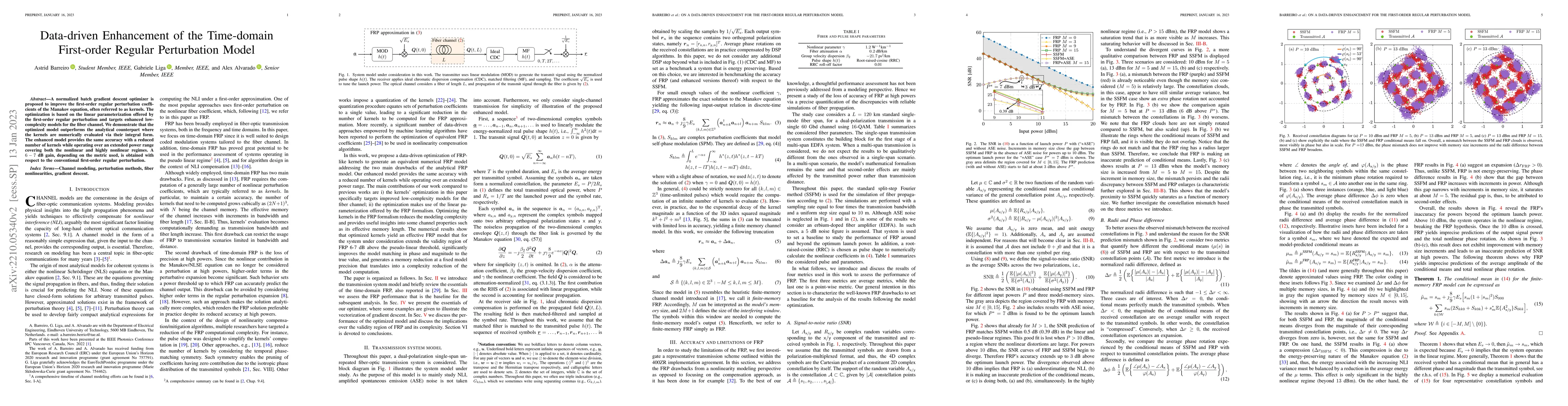 Thumbnail for Data-driven Enhancement of the Time-domain First-order Regular
  Perturbation Model
