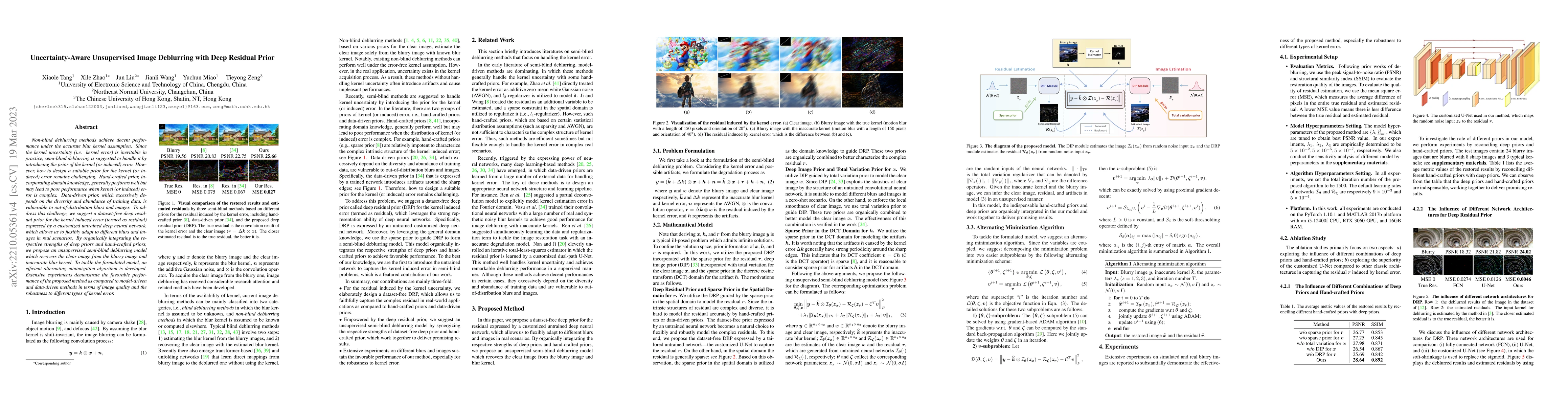 Thumbnail for Uncertainty-Aware Unsupervised Image Deblurring with Deep Residual Prior