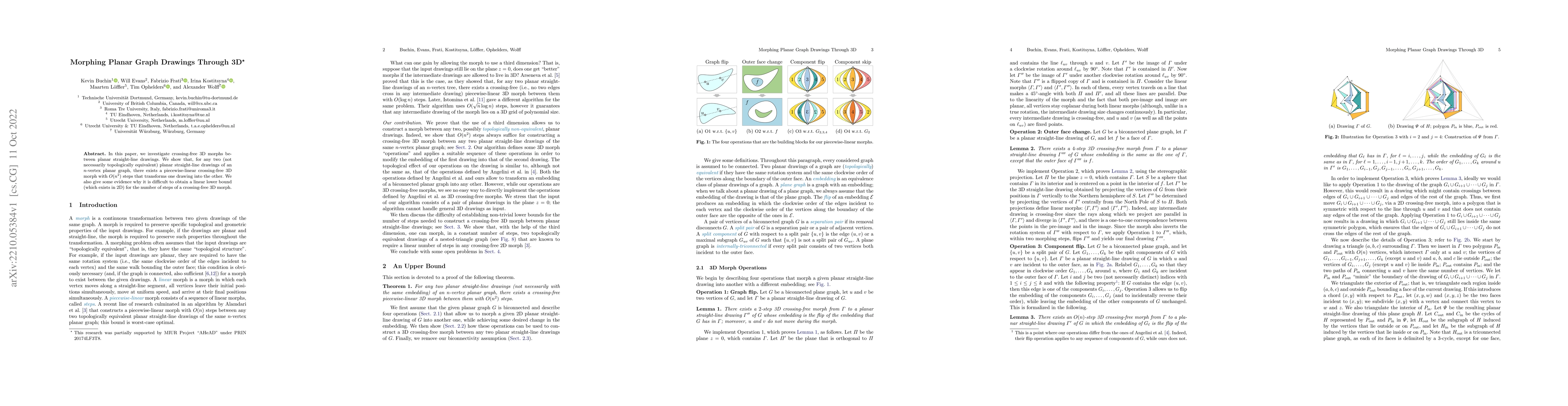 Thumbnail for Morphing Planar Graph Drawings Through 3D
