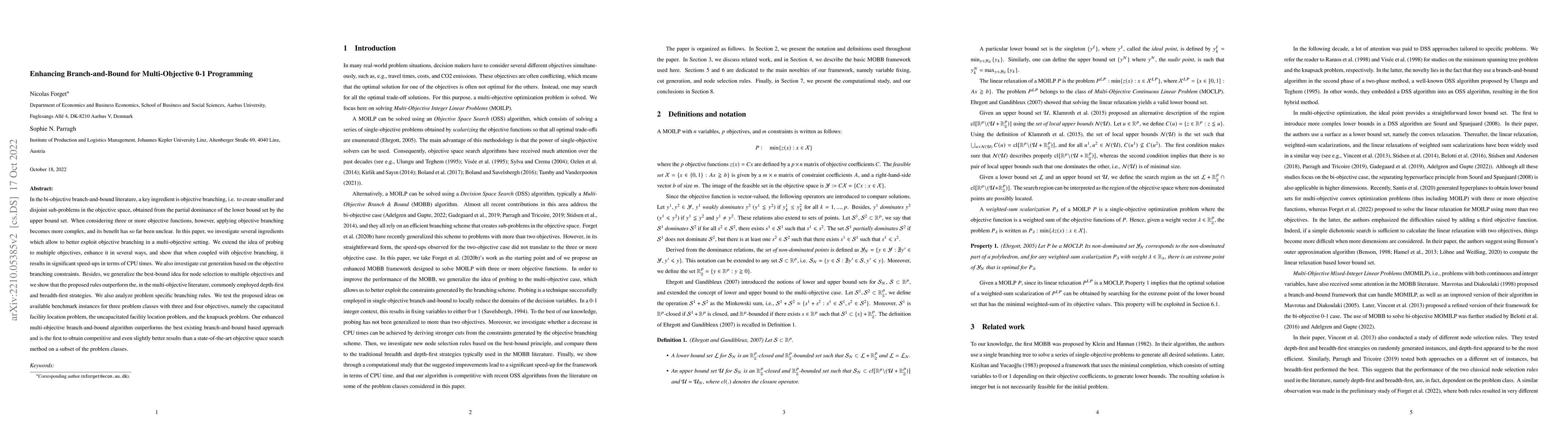 Thumbnail for Enhancing Branch-and-Bound for Multi-Objective 0-1 Programming