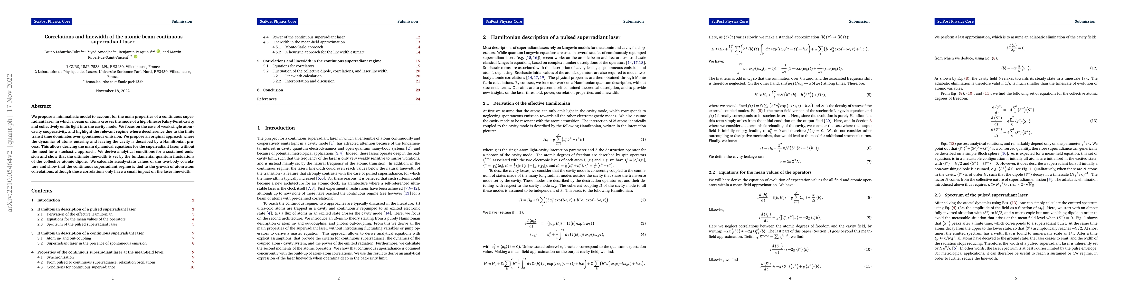Thumbnail for Correlations and linewidth of the atomic beam continuous superradiant
  laser