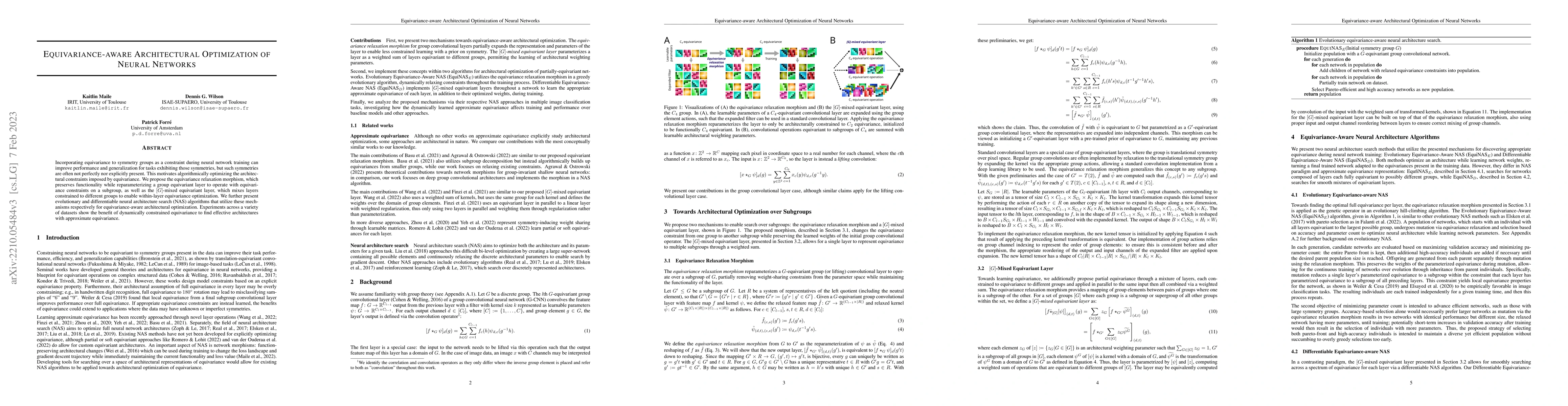 Thumbnail for Equivariance-aware Architectural Optimization of Neural Networks