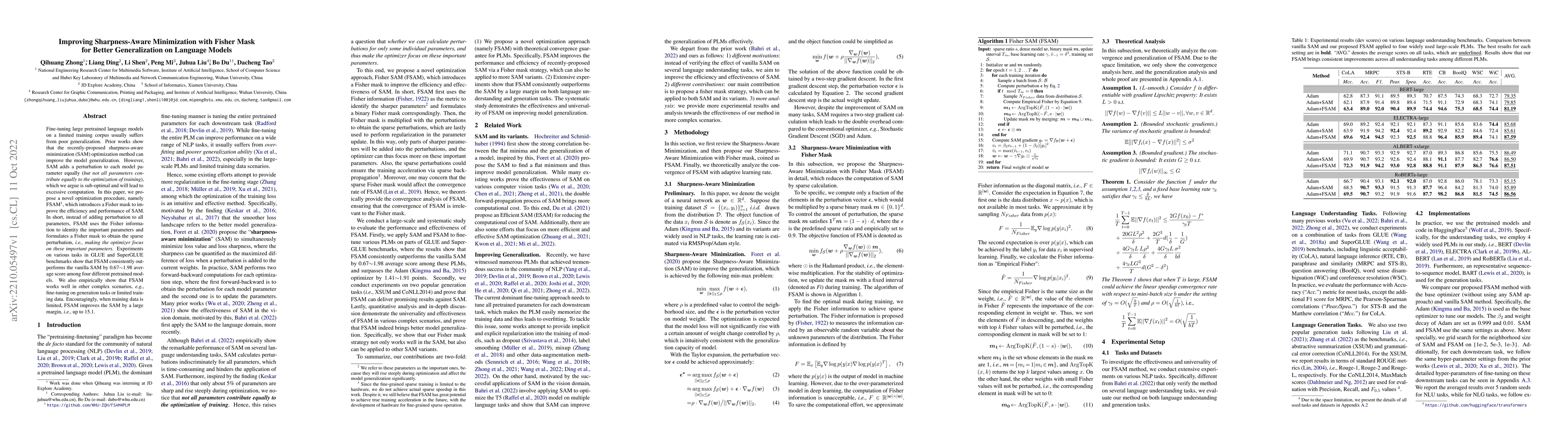 Thumbnail for Improving Sharpness-Aware Minimization with Fisher Mask for Better
  Generalization on Language Models
