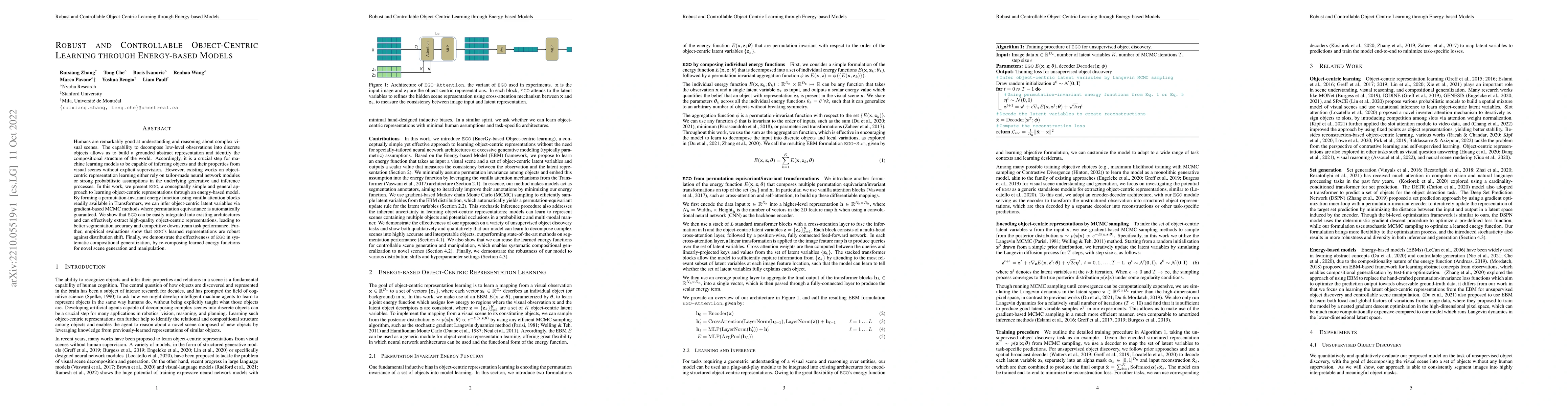 Thumbnail for Robust and Controllable Object-Centric Learning through Energy-based
  Models