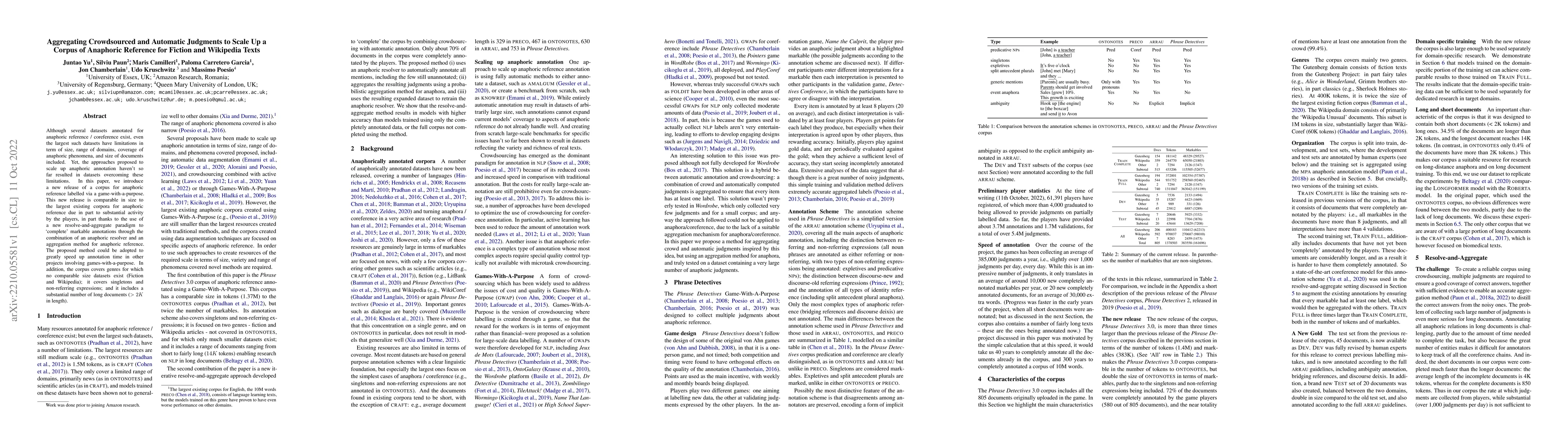 Thumbnail for Aggregating Crowdsourced and Automatic Judgments to Scale Up a Corpus of
  Anaphoric Reference for Fiction and Wikipedia Texts