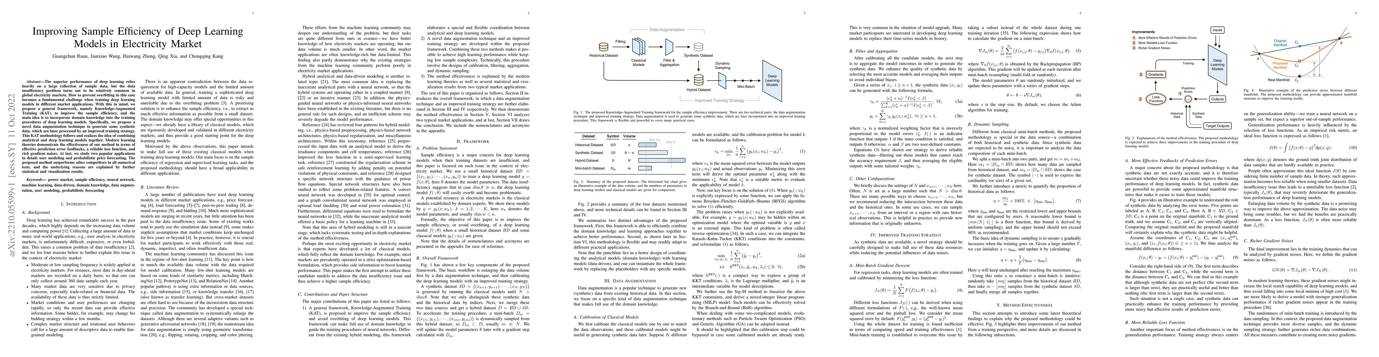 Thumbnail for Improving Sample Efficiency of Deep Learning Models in Electricity
  Market