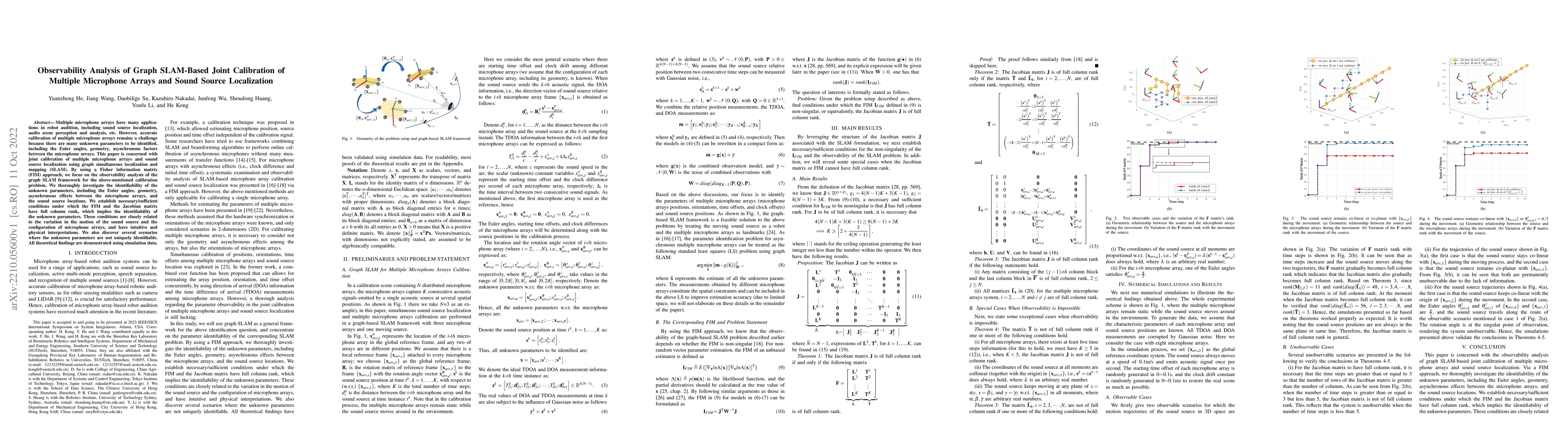 Thumbnail for Observability Analysis of Graph SLAM-Based Joint Calibration of Multiple
  Microphone Arrays and Sound Source Localization