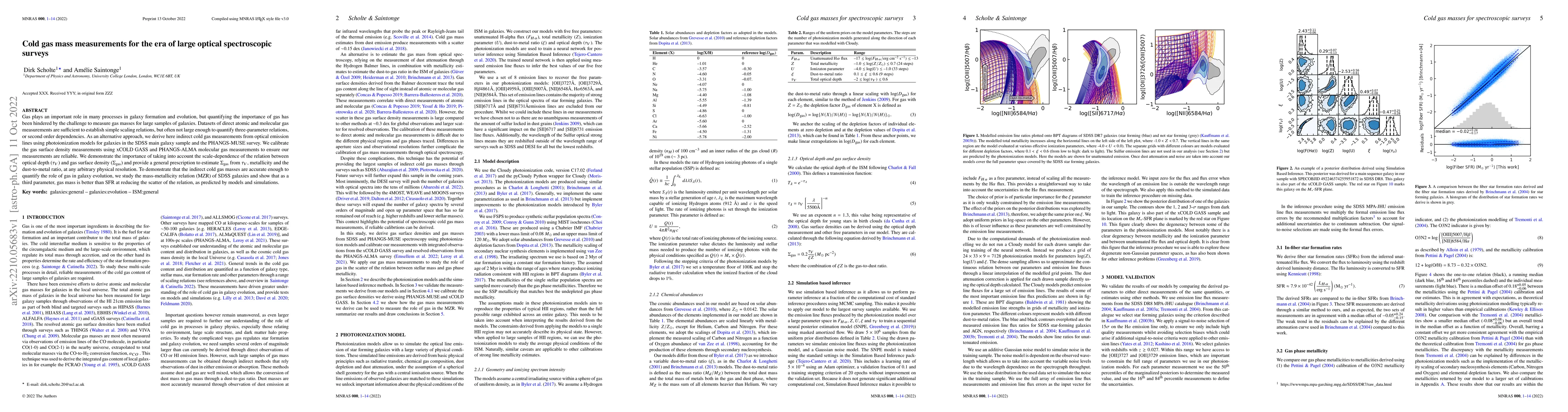 Thumbnail for Cold gas mass measurements for the era of large optical spectroscopic
  surveys