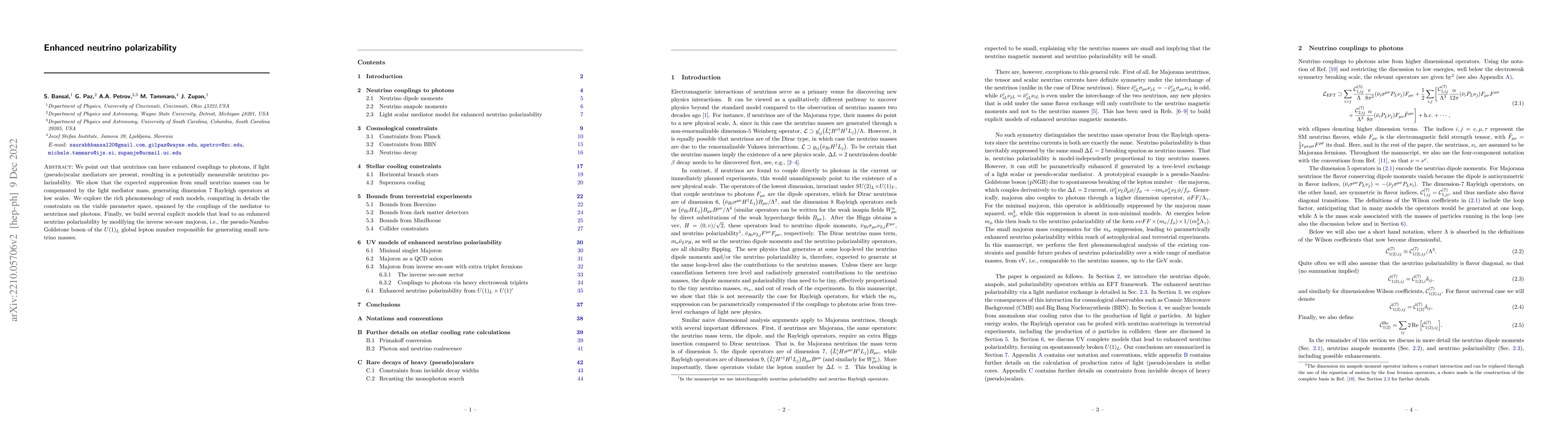 Thumbnail for Enhanced neutrino polarizability