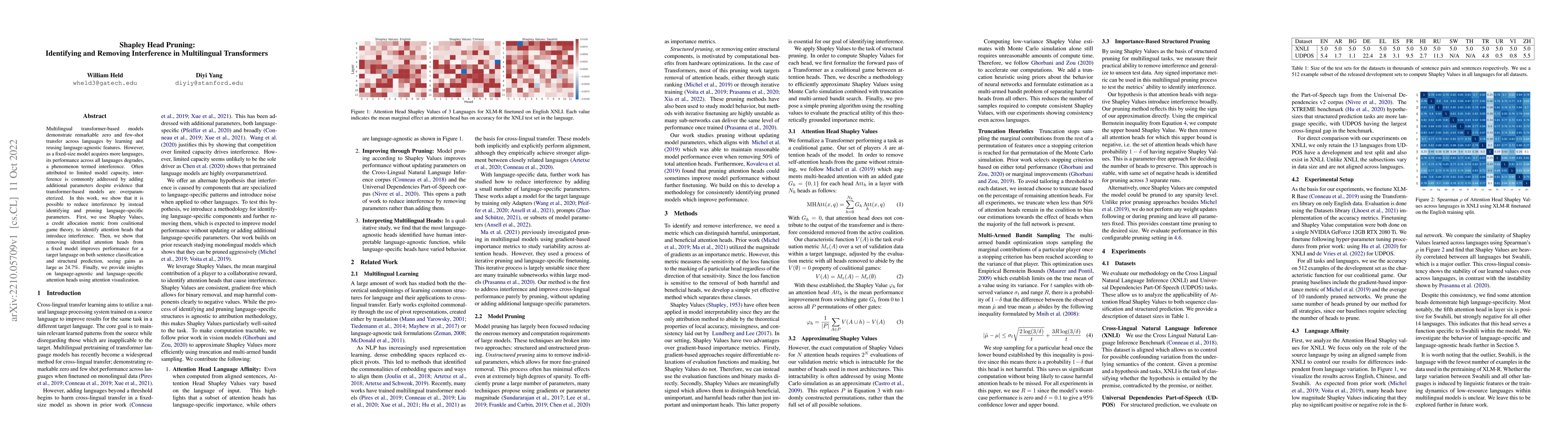 Thumbnail for Shapley Head Pruning: Identifying and Removing Interference in
  Multilingual Transformers