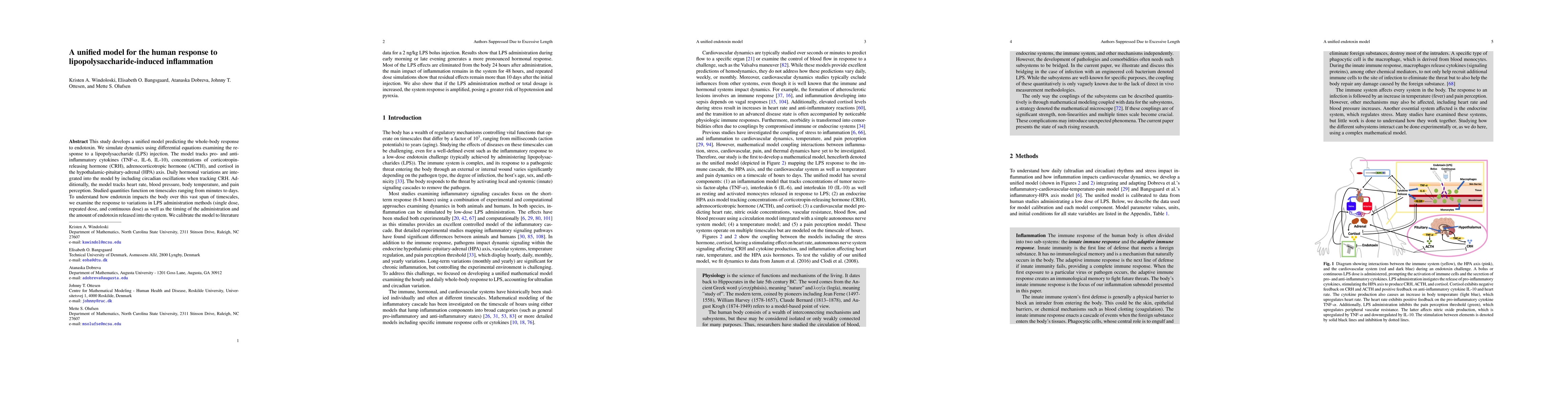 Thumbnail for A unified model for the human response to lipopolysaccharide-induced
  inflammation
