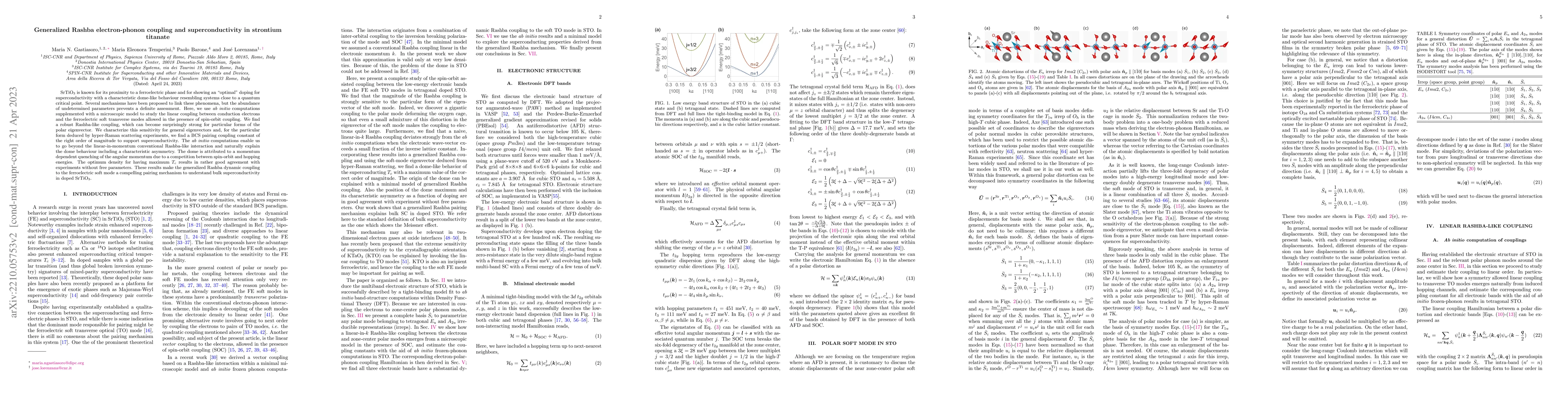 Thumbnail for Generalized Rashba Electron-Phonon Coupling and Superconductivity in
  Strontium Titanate
