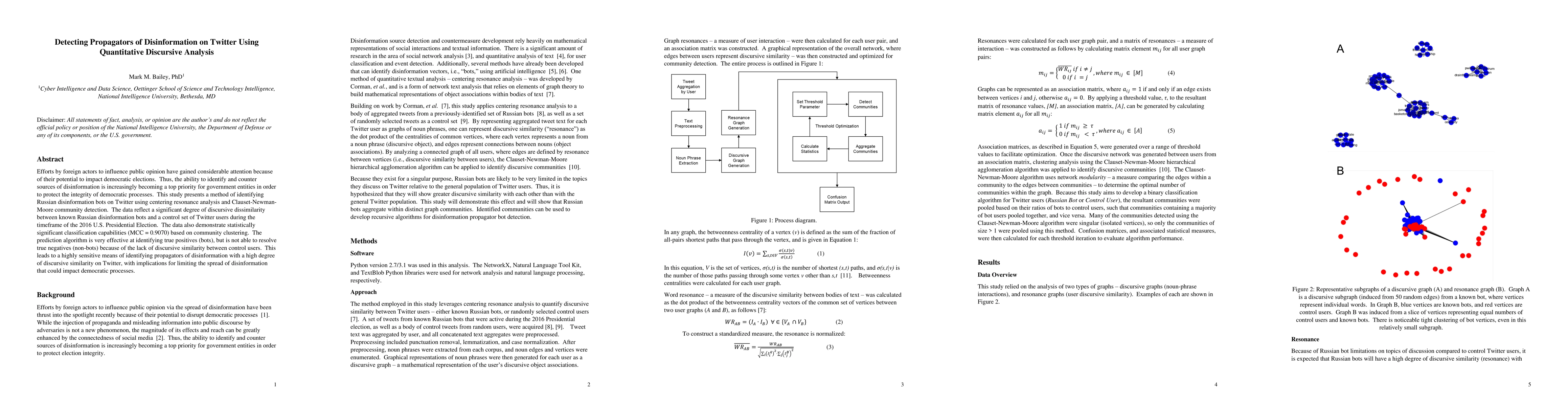 Thumbnail for Detecting Propagators of Disinformation on Twitter Using Quantitative
  Discursive Analysis