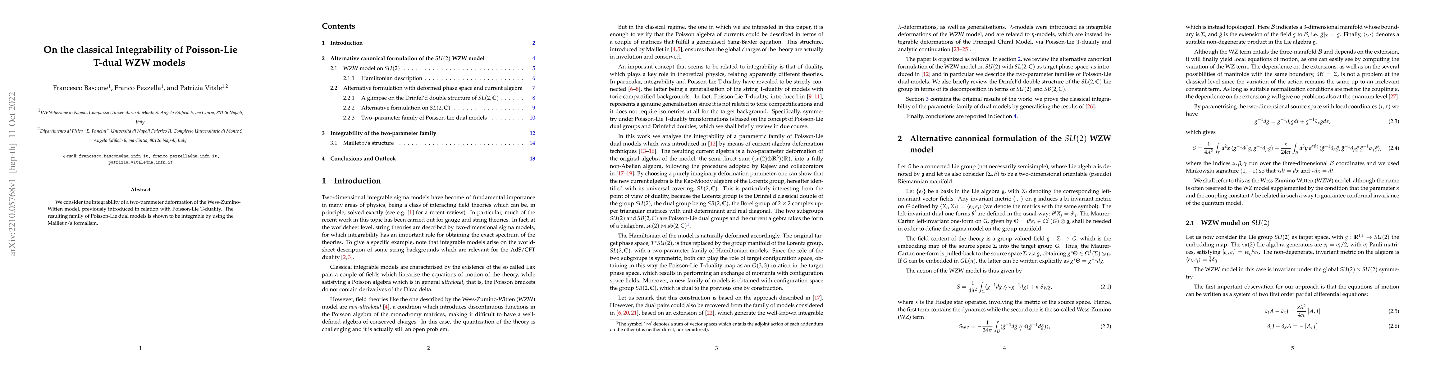 Thumbnail for On the classical Integrability of Poisson-Lie T-dual WZW models