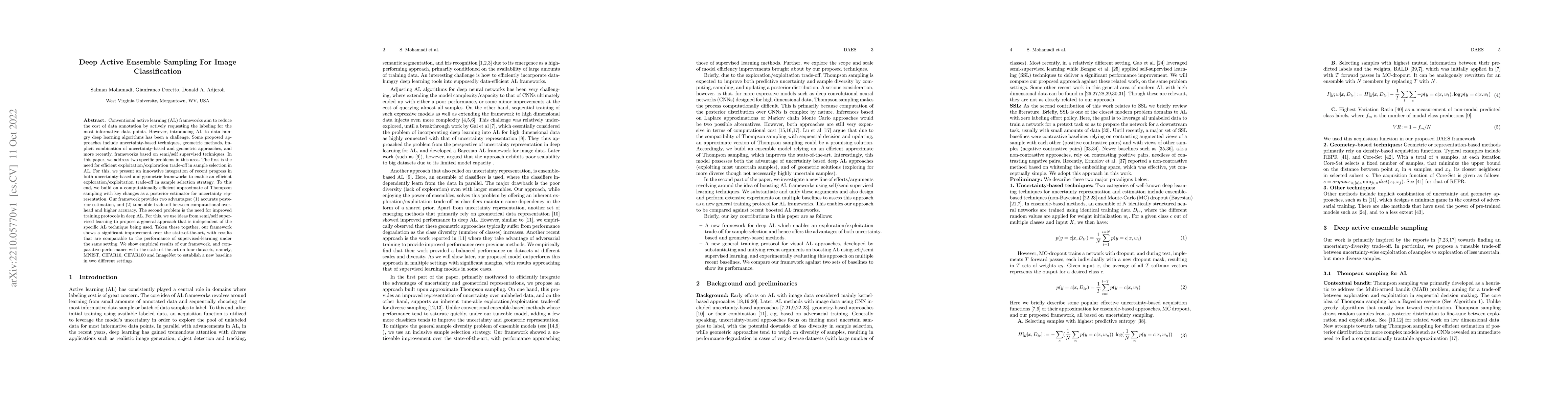 Thumbnail for Deep Active Ensemble Sampling For Image Classification