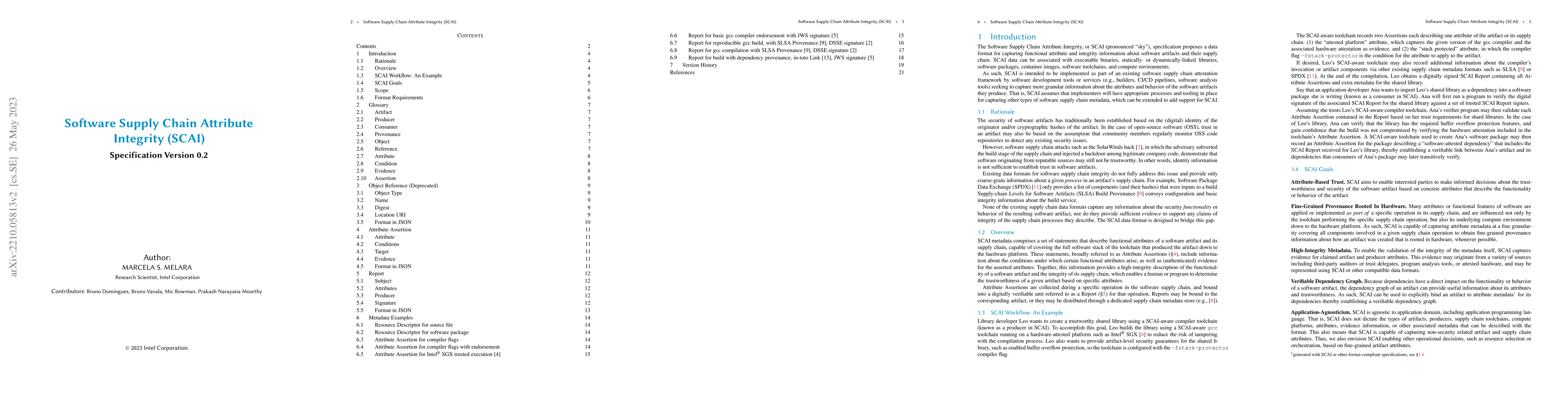 Thumbnail for Software Supply Chain Attribute Integrity (SCAI)