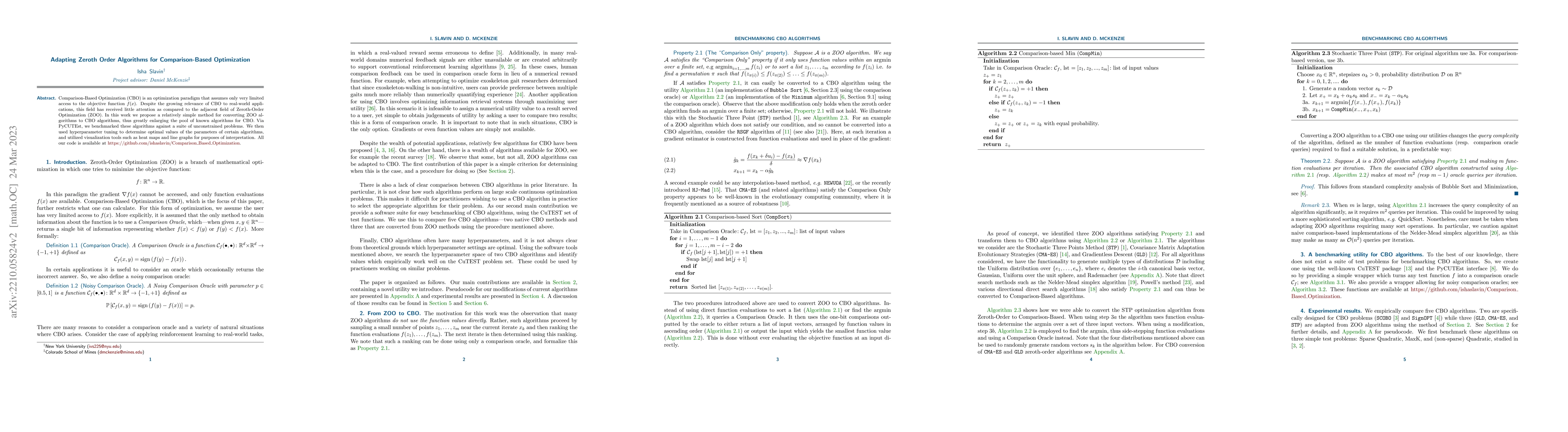 Thumbnail for Adapting Zeroth Order Algorithms for Comparison-Based Optimization