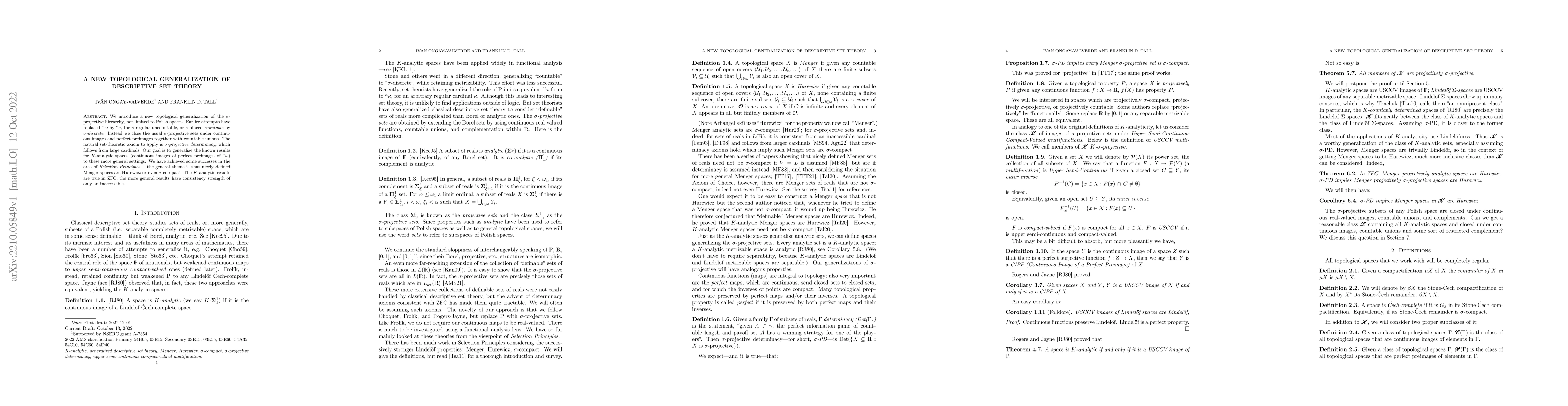 Thumbnail for A new topological generalization of descriptive set theory