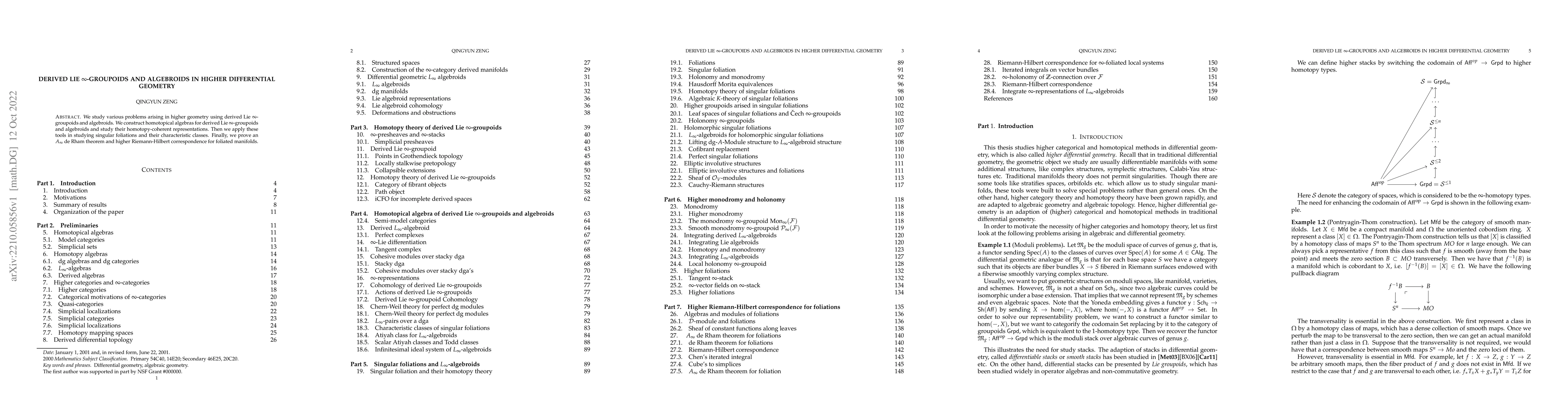 Thumbnail for Derived Lie $\infty$-groupoids and algebroids in higher differential
  geometry