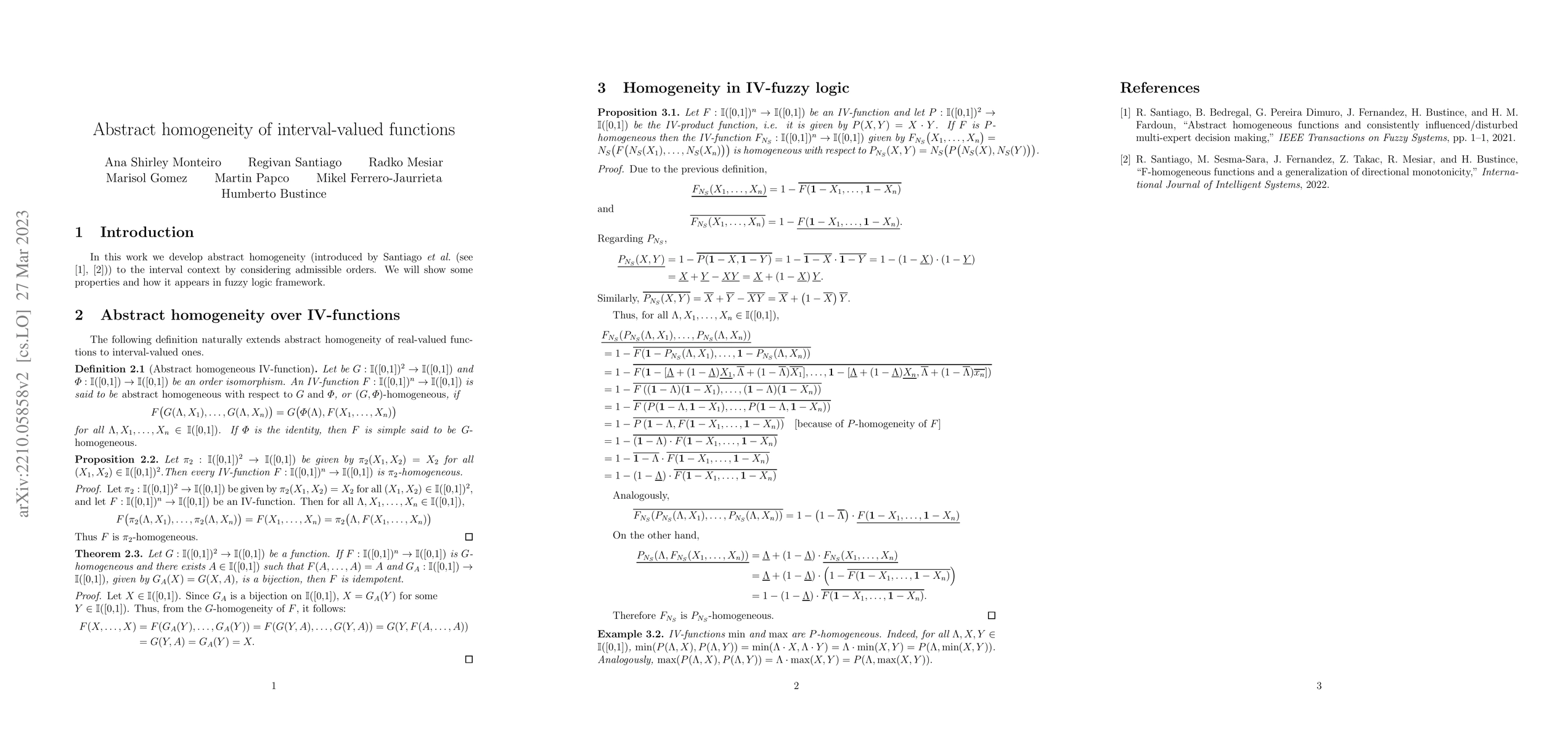 Thumbnail for Abstract homogeneity of interval-valued functions