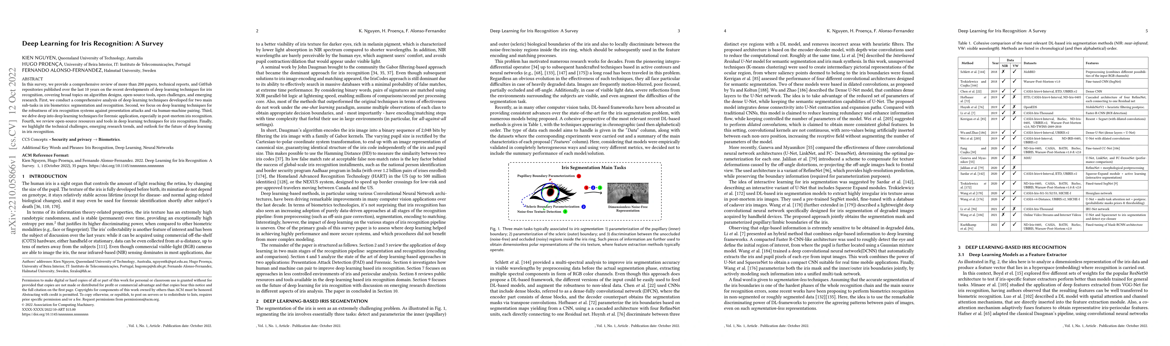 Thumbnail for Deep Learning for Iris Recognition: A Survey