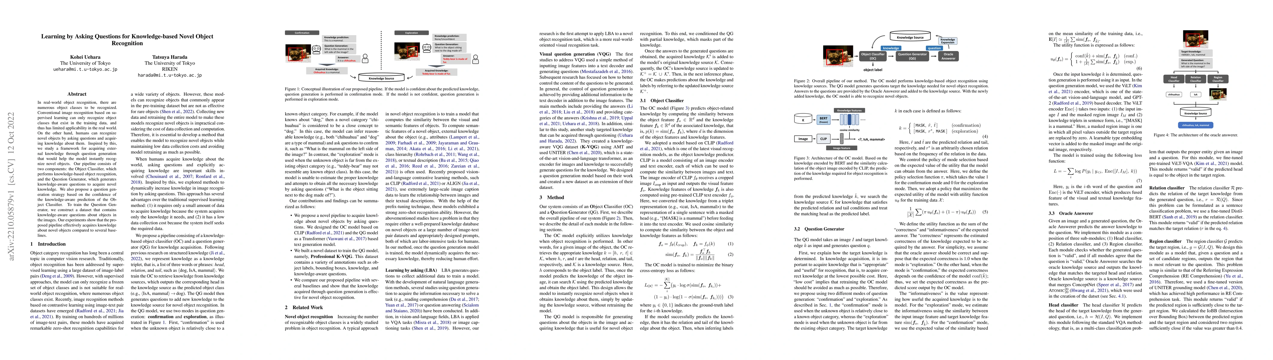 Thumbnail for Learning by Asking Questions for Knowledge-based Novel Object
  Recognition