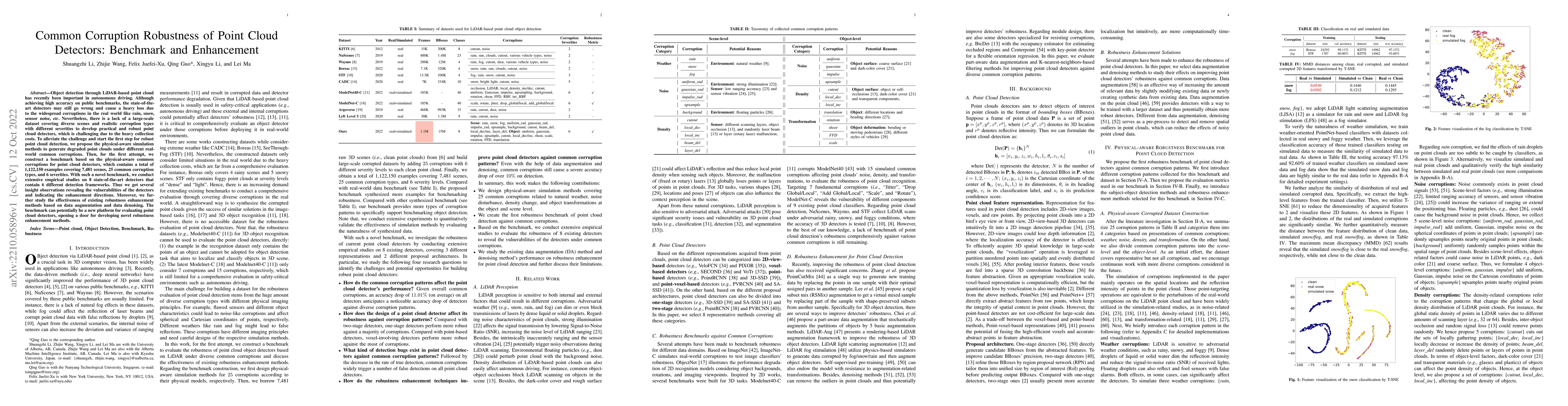 Thumbnail for Common Corruption Robustness of Point Cloud Detectors: Benchmark and
  Enhancement