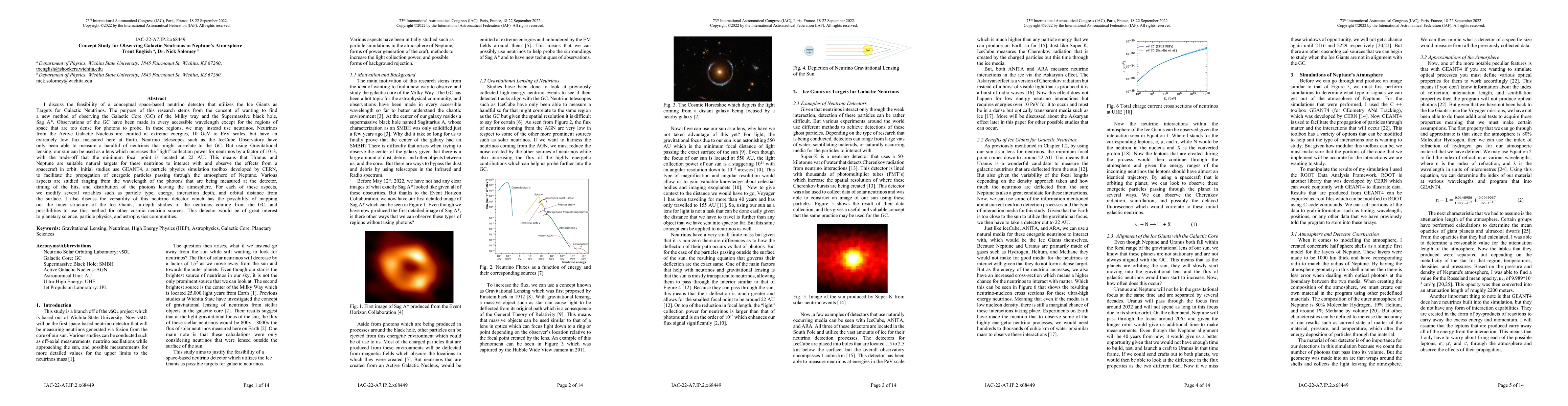 Thumbnail for Concept Study for Observing Galactic Neutrinos in Neptune's Atmosphere