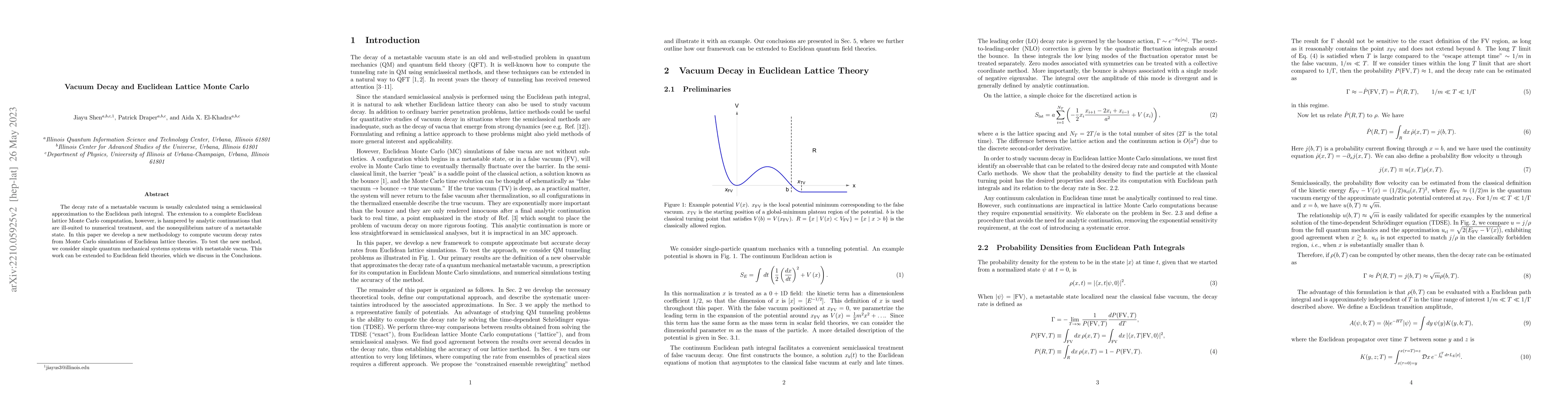 Thumbnail for Vacuum Decay and Euclidean Lattice Monte Carlo